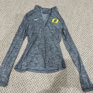 Nike University of Oregon Ducks DRI-FIT quarter zip long sleeve pullover size S
